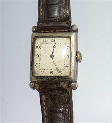 Lot 2615 - A square faced gentleman's Rolex wristwatch,...