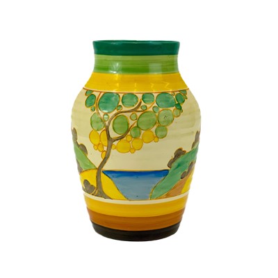 Lot 521 - A Clarice Cliff Secrets pattern vase.