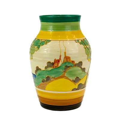 Lot 521 - A Clarice Cliff Secrets pattern vase.