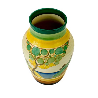 Lot 521 - A Clarice Cliff Secrets pattern vase.