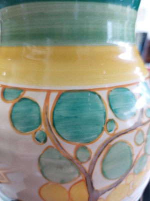 Lot 521 - A Clarice Cliff Secrets pattern vase.