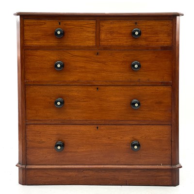 Lot 1899 - A 19th century mahogany chest of drawers.