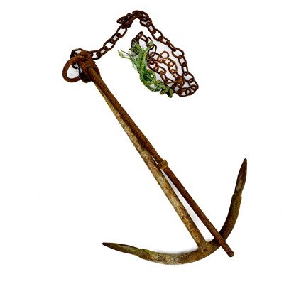 Lot 1004 - A wrought iron anchor.