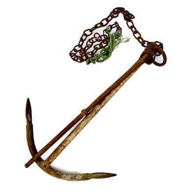 Lot 1004 - A wrought iron anchor.