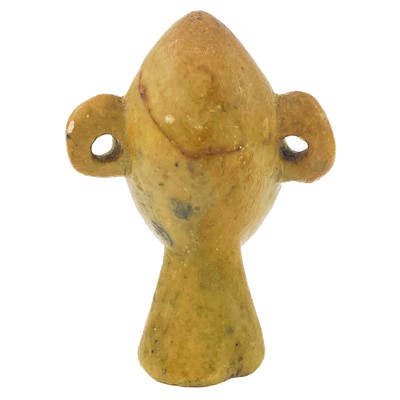 Lot 125 - A carved soapstone tribal head.