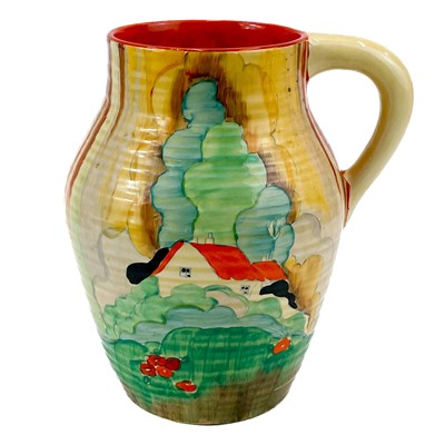 Lot 532 - A Clarice Cliff Forest Glen pattern small Lotus jug.