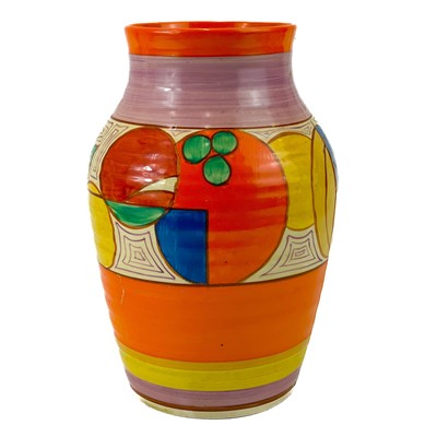 Lot 544 - A Clarice Cliff melon (orange) pattern isis shape.