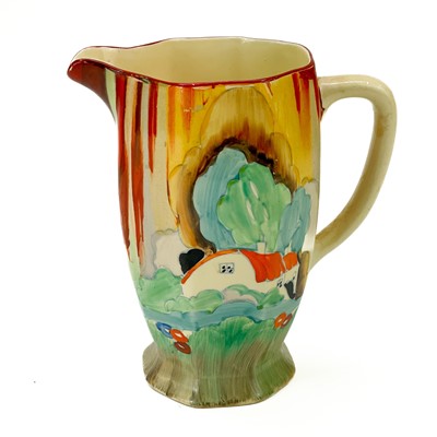 Lot 538 - A Clarice Cliff Forest Glen pattern jug.