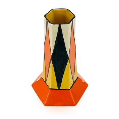 Lot 547 - A Clarice Cliff original bizarre shape 17 vase.