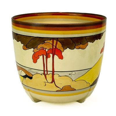 Lot 550 - A Clarice Cliff coral firs dover jardinière.