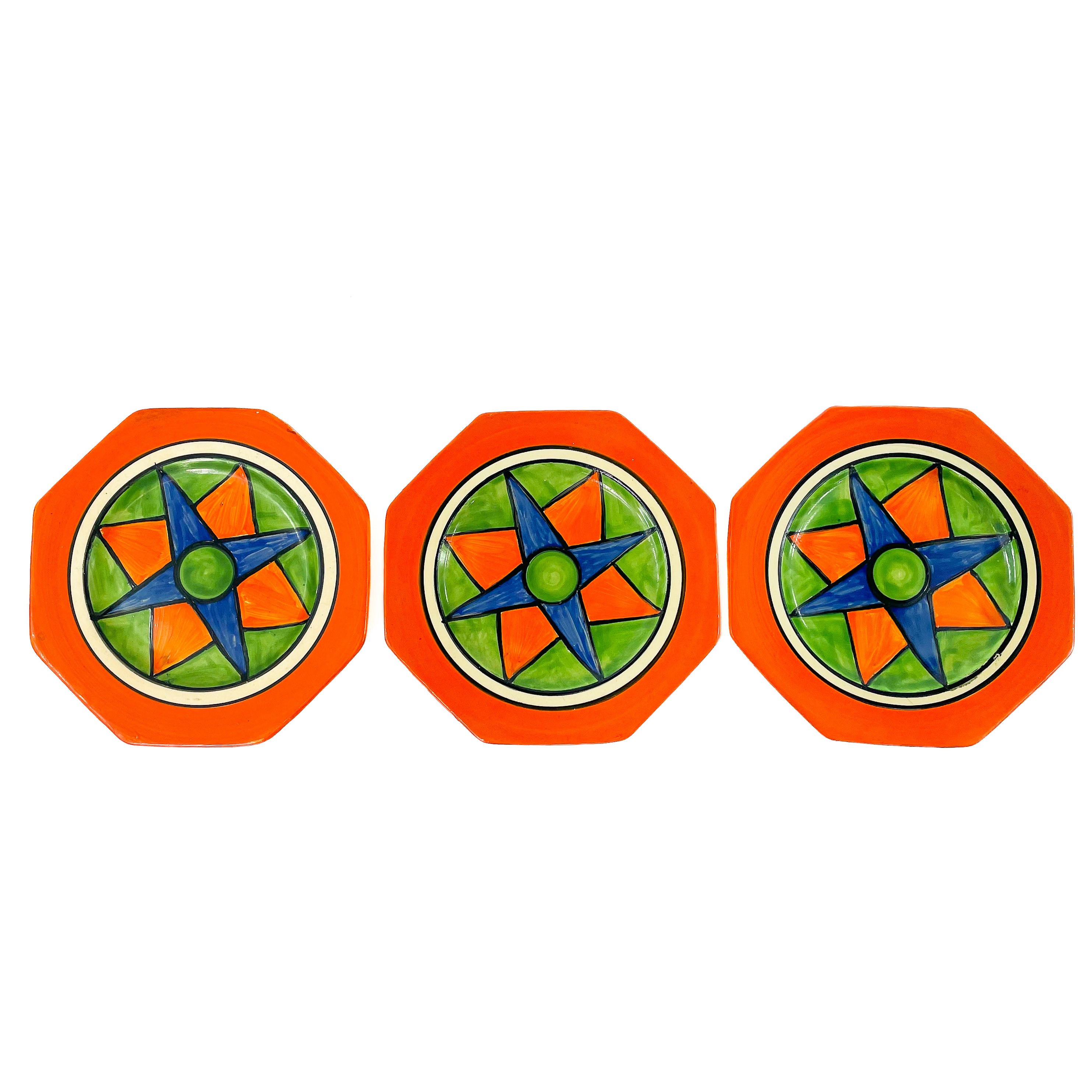 Lot 560 - Three Clarice Cliff Original Bizarre pattern