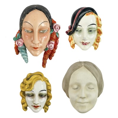 Lot 907 - An Art Deco Goebel wall mask.