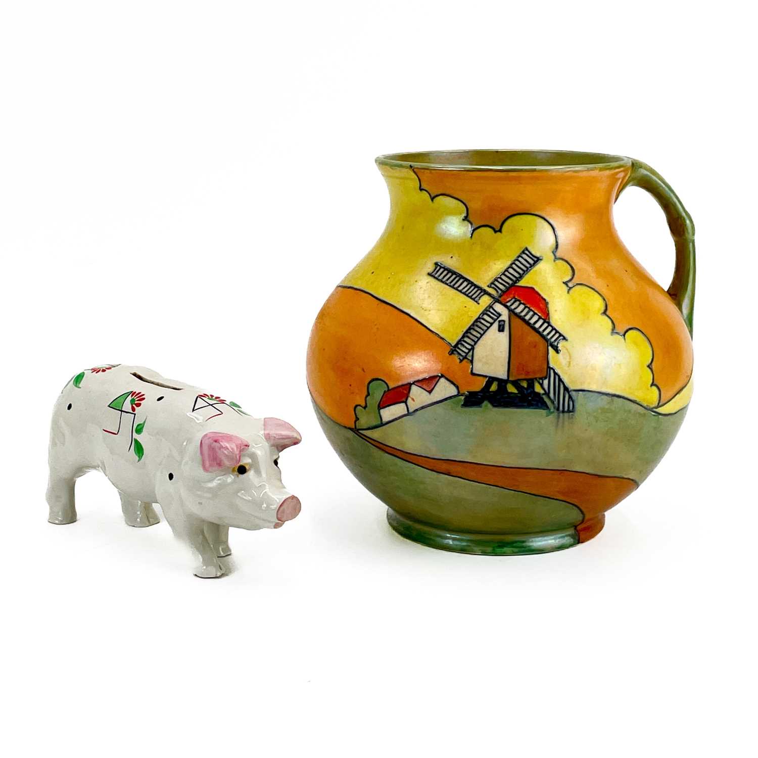 Lot 909 A Burleigh Ware Tube lined Jug By Harold lot-909-a-burleigh-ware-tube-lined-jug-by-harold