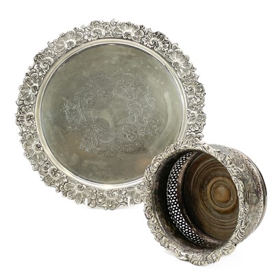 Lot 153 - A silver plated salver.