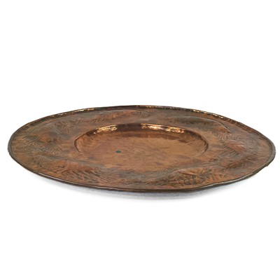 Lot 166 - A Newlyn copper circular dish.