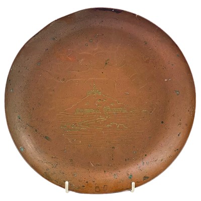 Lot 167 - A Newlyn copper St Michael's Mount shallow dish.