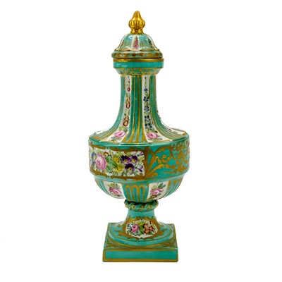 Lot 918 - A Minton Sevres style porcelain vase and cover.