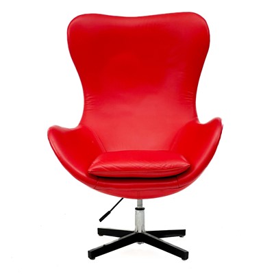 Lot 663 - After Arne Jacobsen swivel egg chair.