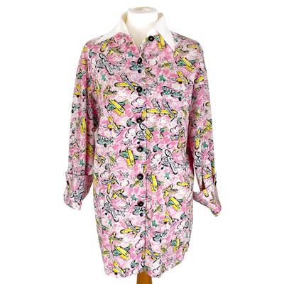 Lot 121A - A Chanel aeroplane design printed cotton shirt.