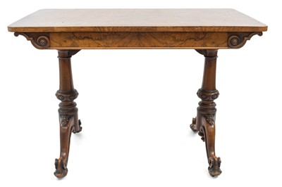 Lot 1803 - A Holland & Sons burr walnut centre table.