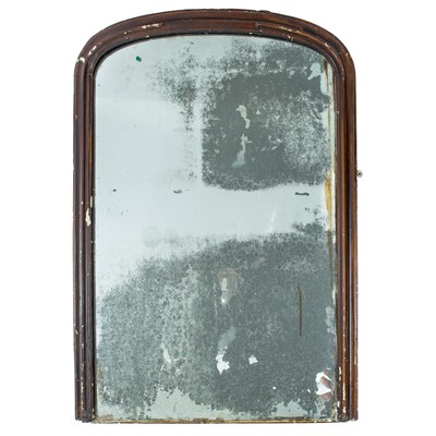 Lot 1916 - A Victorian arched overmantel mirror.