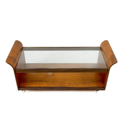 Lot 405 - A G-Plan glass topped teak Tulip coffee table.