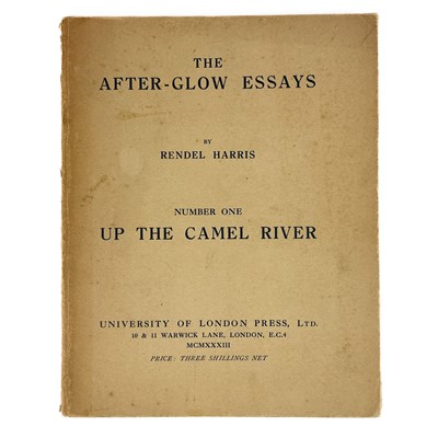 Lot 556 - Rendel Harris. 'The After Glow Essays'.