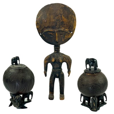 Lot 244 - An Ashanti carved wood fertility doll.