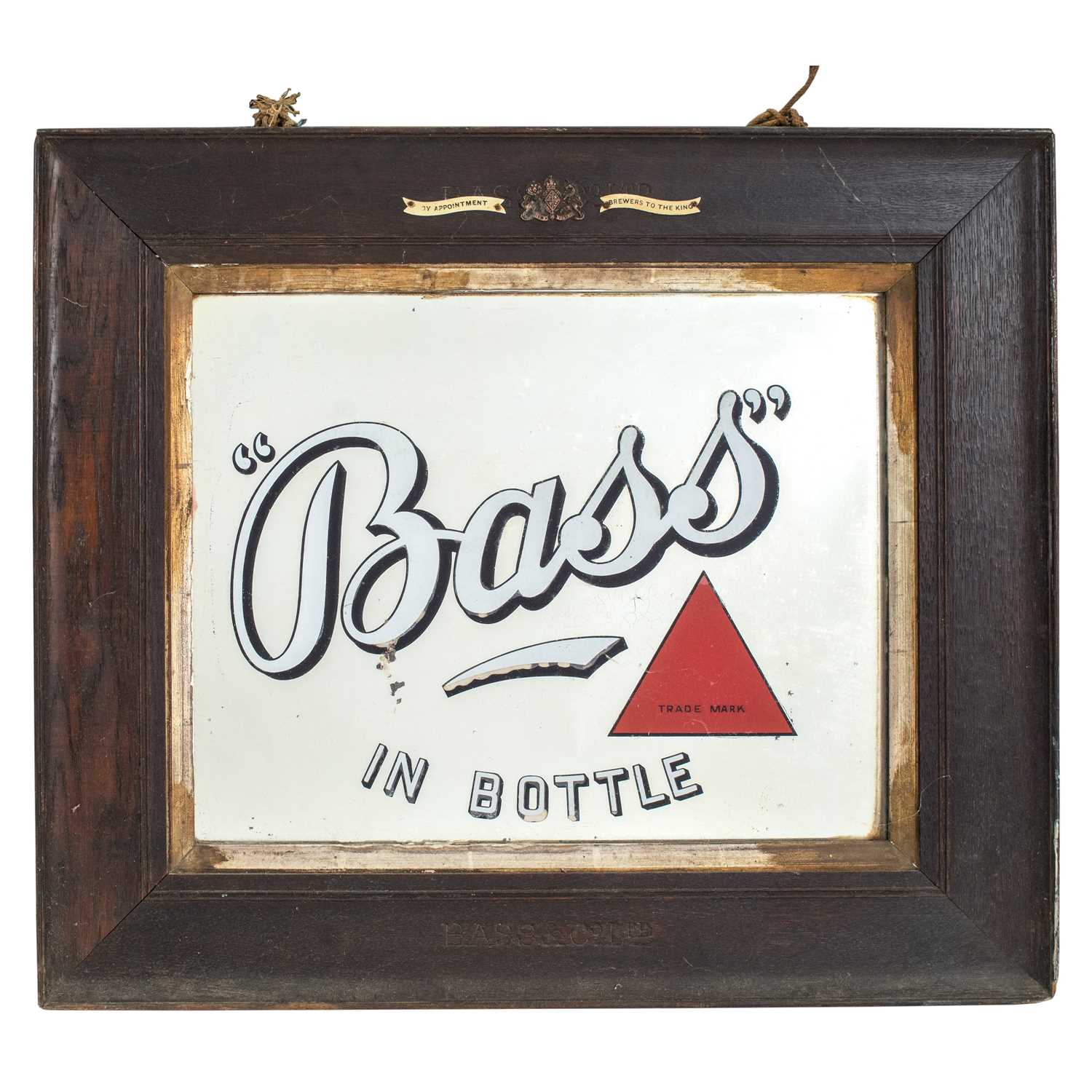 Lot 1800 - A Bass in Bottle Advertising wall mirror.