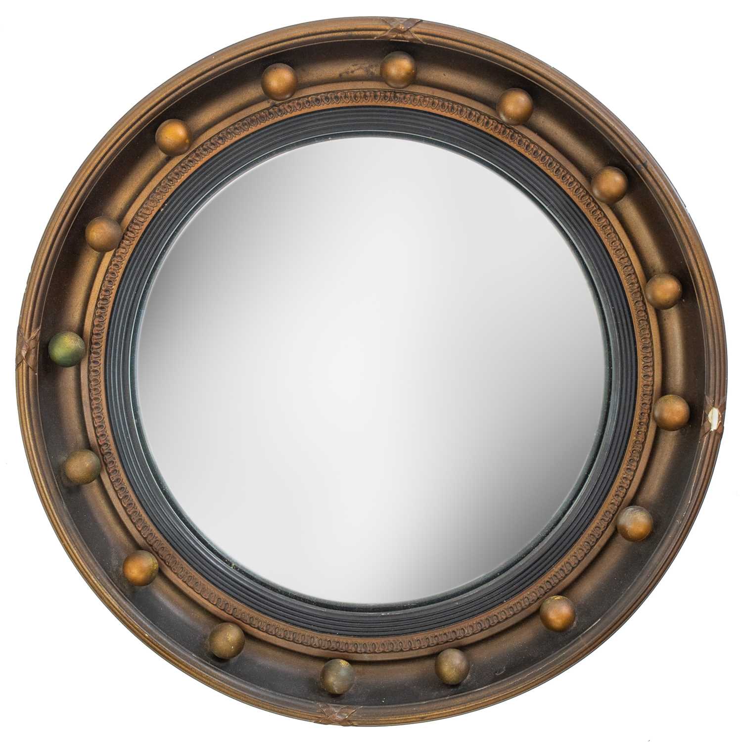 Lot 1801 - A gilt circular convex mirror.