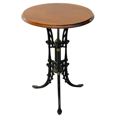 Lot 1941 - A Gothic Revival style cast iron circular table.