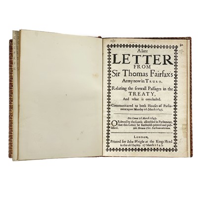 Lot 500 - Cornwall Civil War Tract, 1645