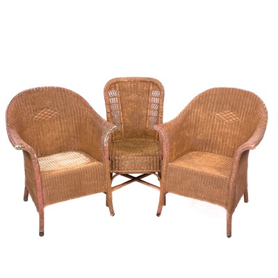 Lot 488 - A pair of Lloyd Loom Lusty armchairs.