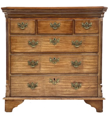 Lot 680 - A George III mahogany chest of drawers.