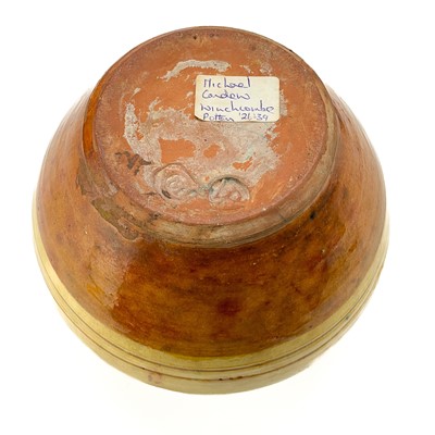 Lot 596 - Michael Cardew Winchcombe pottery pot and lid.