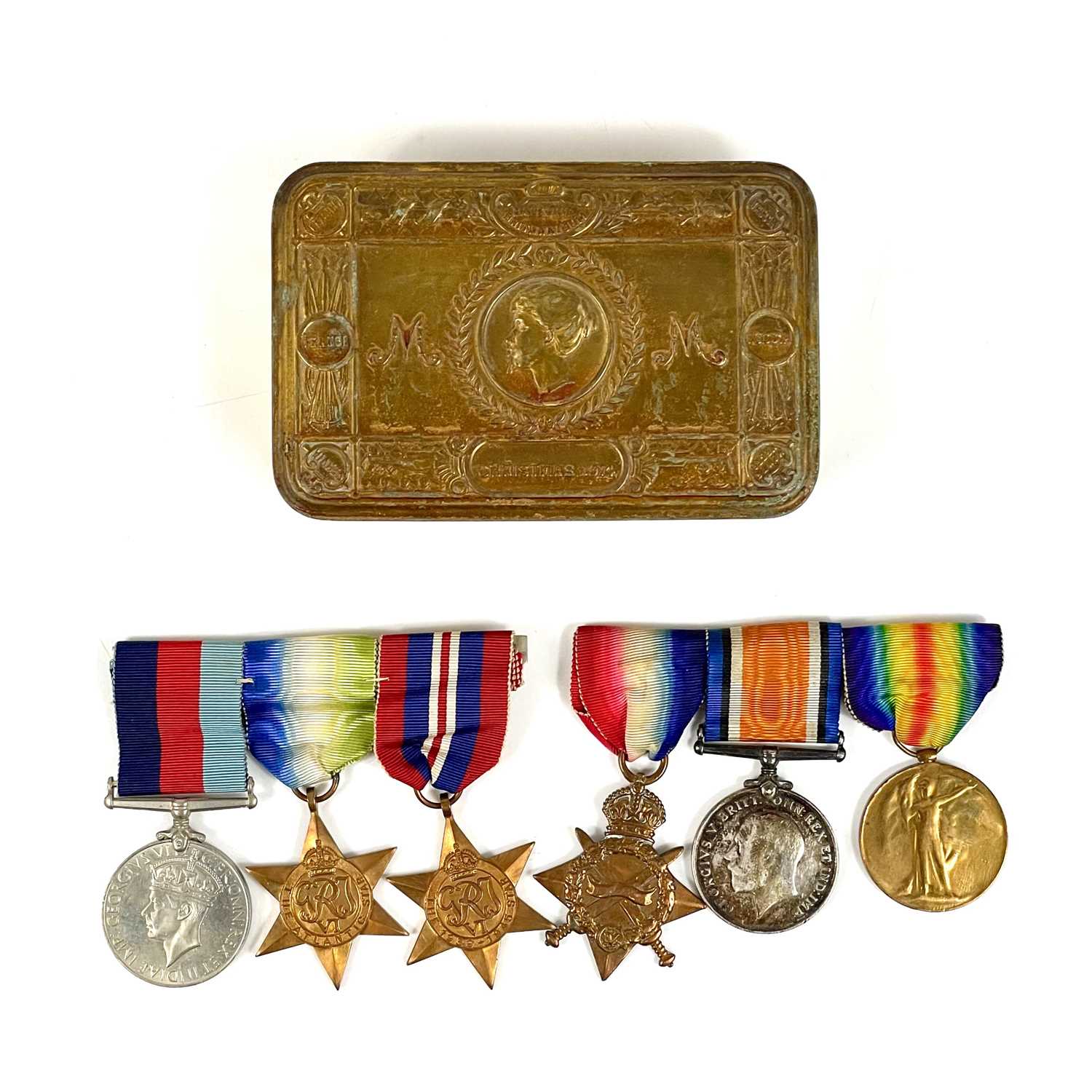 Lot 201 - 1st & 2nd World War medals & Queen Mary Gift Tin