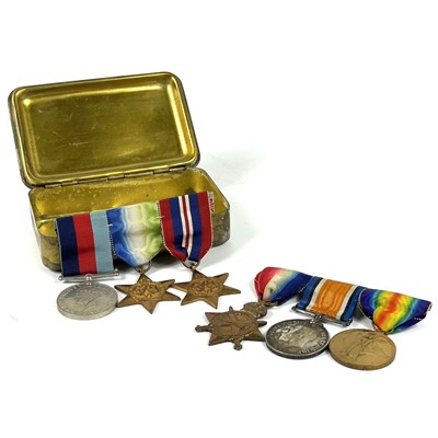 Lot 201 - 1st & 2nd World War medals & Queen Mary Gift Tin