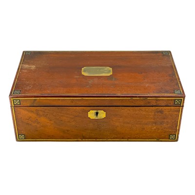 Lot 36 - A 19th century mahogany writing box.