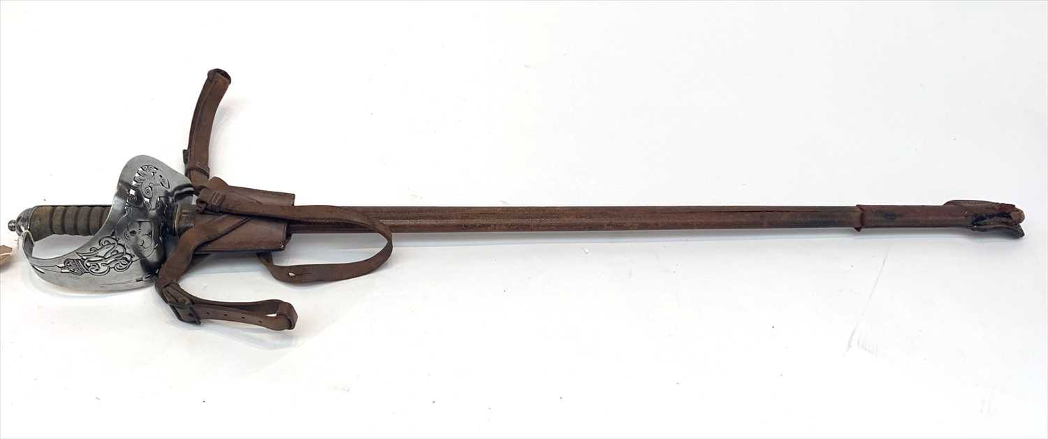 Lot 386 - A George VI officer's dress sword, with etched...