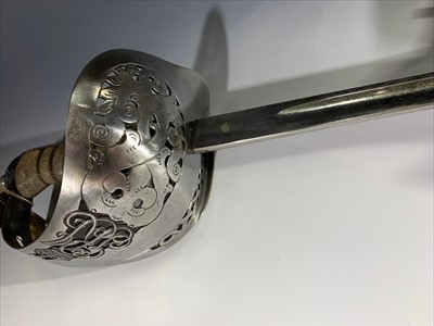 Lot 386 - A George VI officer's dress sword, with etched...