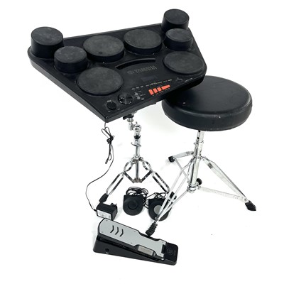 Lot 286 - Yamaha DD-75 portable digital drum set and a KU100 silent kick pedal.