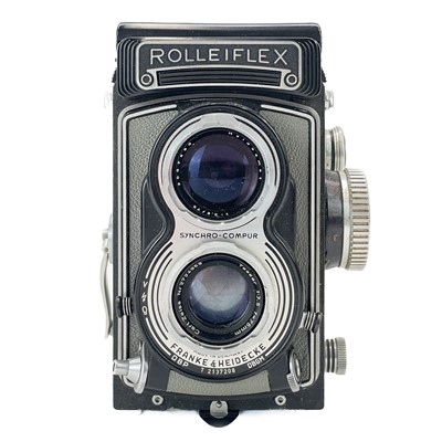 Lot 222 - A grey Rollieflex T model 1 TLR camera.