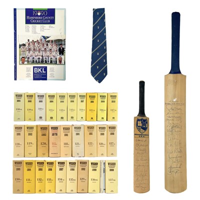 Lot 303 - A Gloucestershire mini bat signed, including Jack Russell.