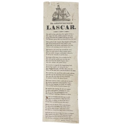 Lot 619 - 'The Shipwrecked Lascar' (Penzance: Thomas, Printer).