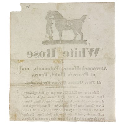 Lot 607 - Early 19th century broadsheet.