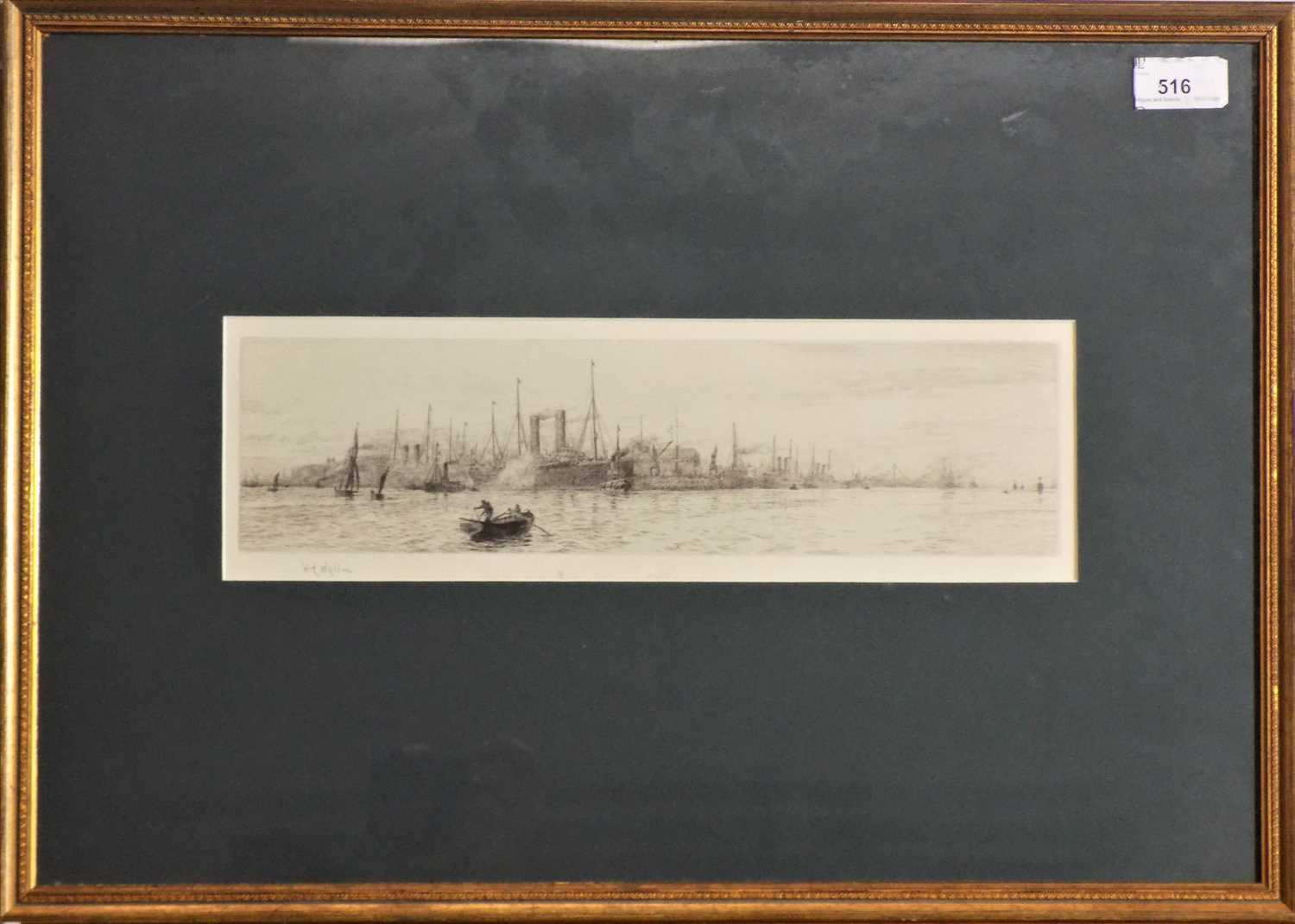 Lot 516 - William Lionel WYLLIE (1851-1931) Port scene...