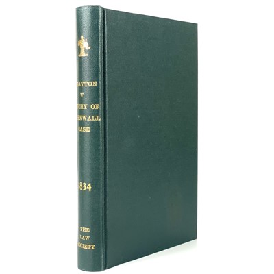 Lot 351 - 'Case Between Sir William Clayton, Bart and The Duchy of Cornwall,'