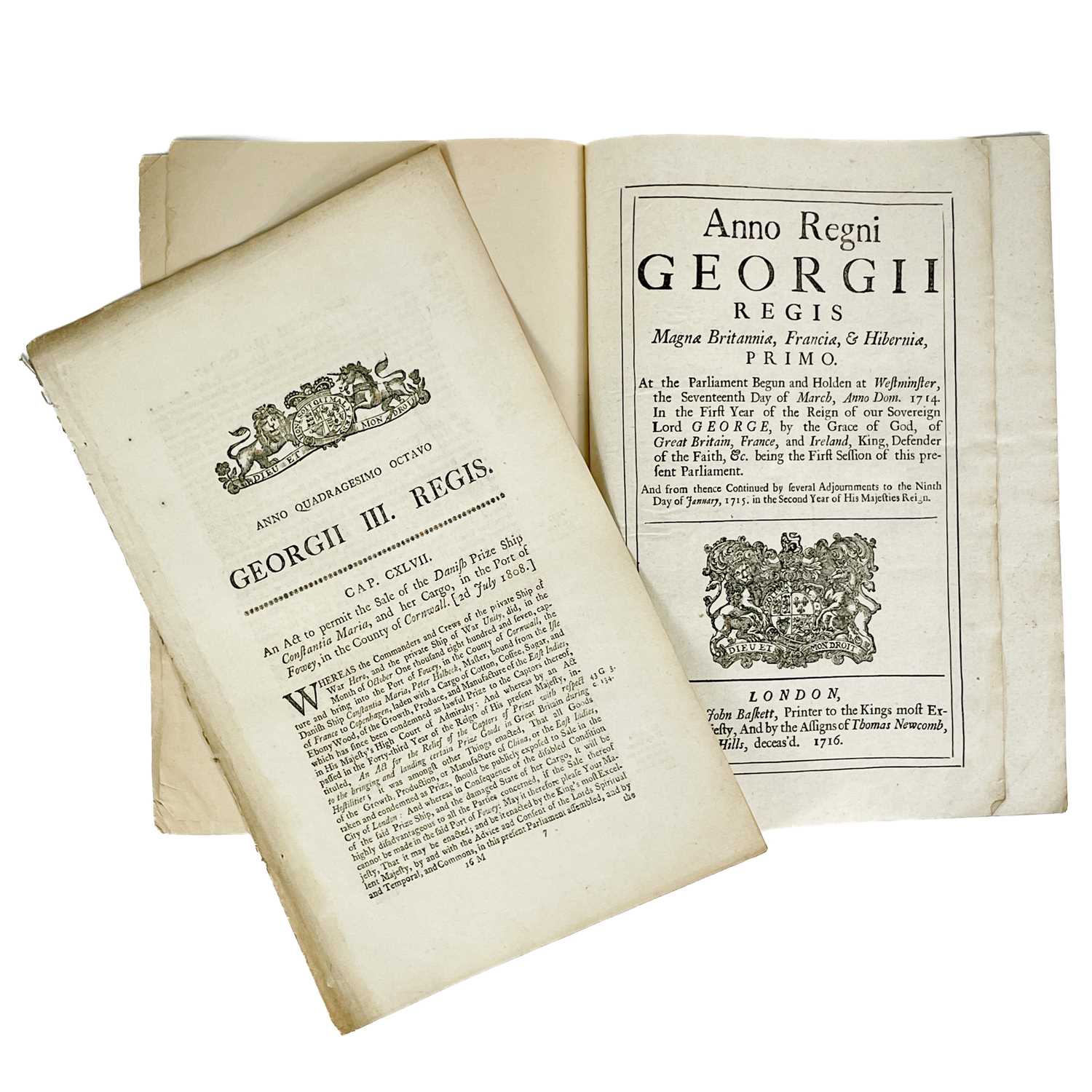 Lot 507 Two Acts of Parliament including Launceston
