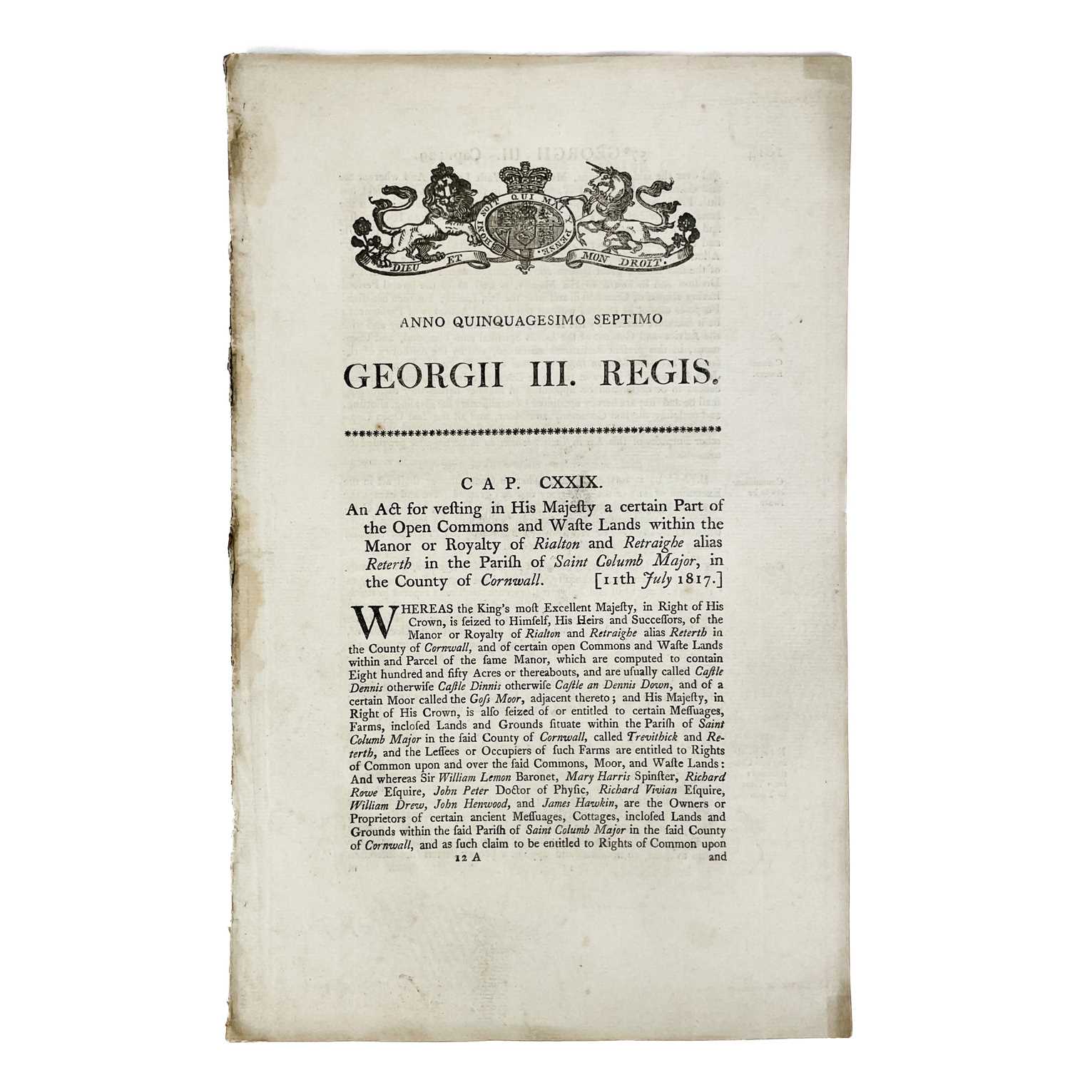 Lot 506 St Columb Major Interest.