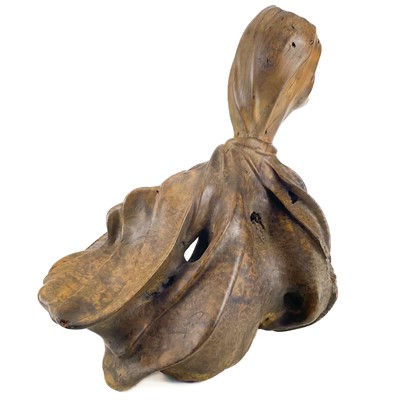 Lot 241 - A folk art burr walnut root ball carving.